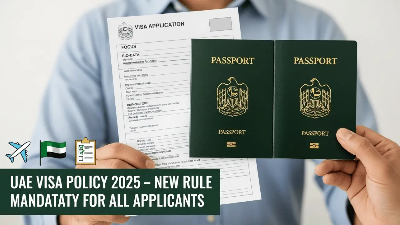 UAE Visa Policy 2025 – New Rule Becomes Compulsory for All Applicants