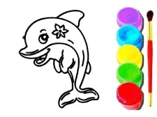 Dolphin Coloring Book